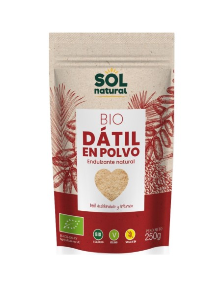 Dátil en Polvo Ecológico 250g | Endulzante Natural Solnatural