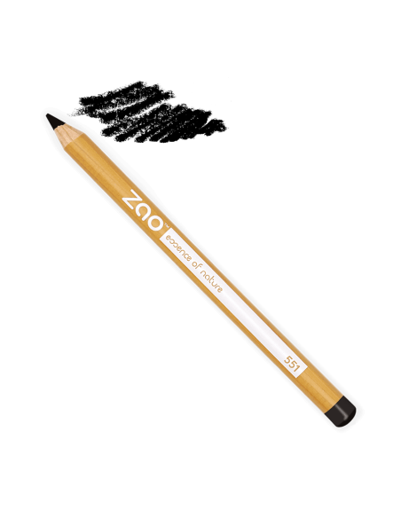 Lápis de olhos orgânico 551-Noir - Zao Make up | EKIEKO
