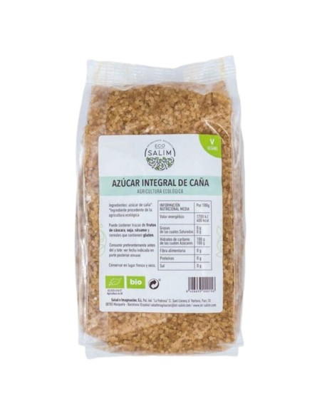 Açúcar de cana integral orgânico 1kg : Adoçante natural Eco-Salim