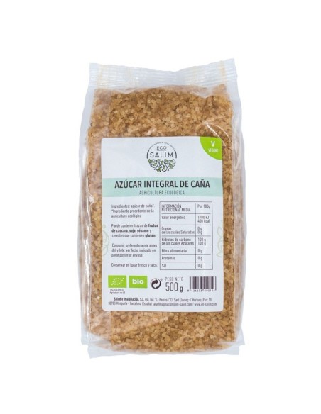 Luomu täysjyväruokosokeri 500g : Eco-Salim luonnollinen makeutusaine
