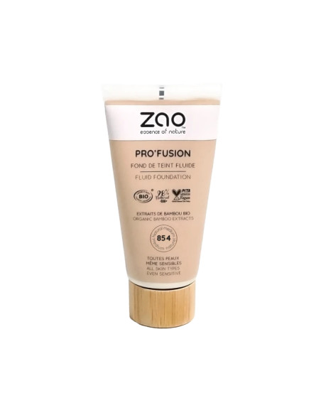Maquillage fluide ZAO Pro'fusion 854 Medium Natural | EKIEKO
