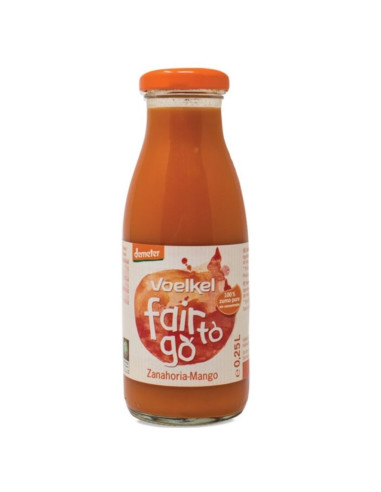 Zumo de Zanahoria y Mango Demeter Bio 250ml Voelkel | EKIEKO