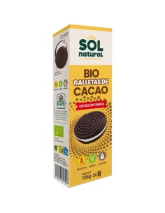 Μπισκότα Κακάο Κρεμώδες Γεμιστό Bio 125g | Solnatural