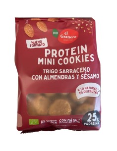 Mini Cookies Proteicos Trigo Sarraceno Amêndoa Gergelim Bio 130g | El Granero Integral