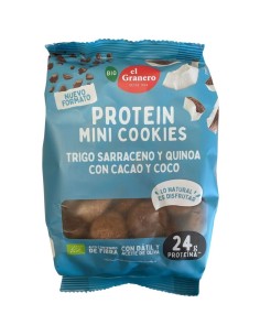 Mini-Protein-Kekse Kakao und Kokosnuss Bio 130g | El Granero Integral