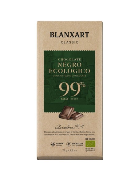 Tumma suklaa 99% luomukaakao 75g | Blanxart