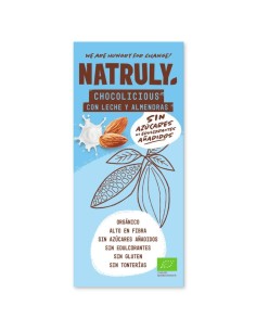 Luomumaitosuklaa manteleilla 52% kaakaota 85g | Natruly