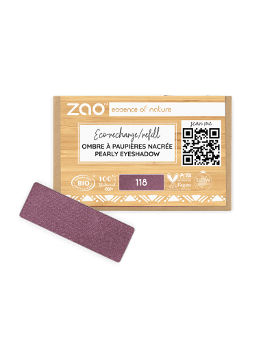 Zao Recarga Sombra Nacarada 118-Prune - ZAO Make Up | EKIEKO