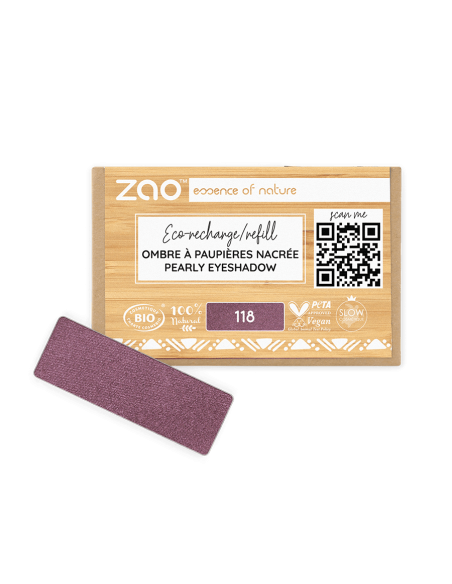 Zao Recarga Sombra Nacarada 118-Prune - ZAO Make Up | EKIEKO