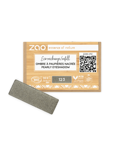 Zao Recarga Sombra Nacarada 123 Gris Kaki | EKIEKO