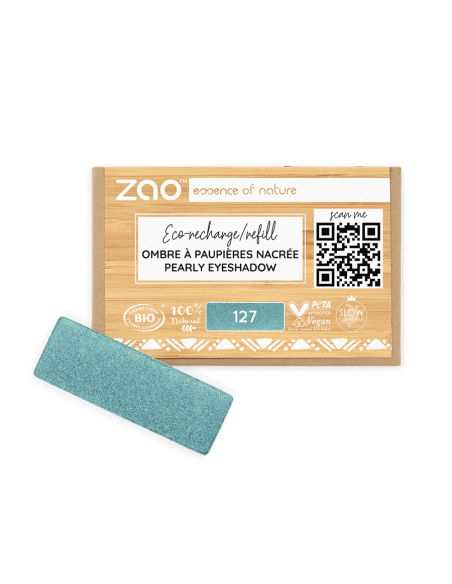ZAO Recarga Sombra Nacarada 127 Bleu Paon | EKIEKO