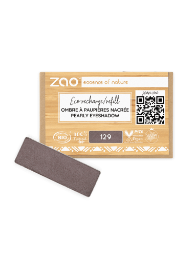 Sombra Recarga Nacarada 129 Taupe - ZAO Make Up | EKIEKO