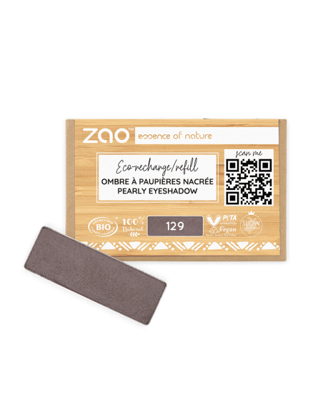 Sombra Recarga Nacarada 129 Taupe - ZAO Make Up | EKIEKO