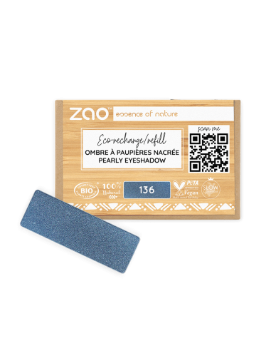Zao Recarga Sombra Nacarada 136 Bleu Nuit | EKIEKO