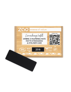 Zao Recarga Sombra Mate 206 Noir - ZAO Make Up | EKIEKO