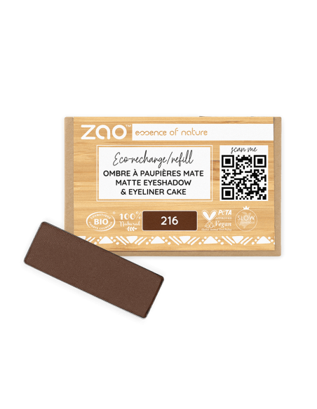 Zao Recarga Sombra Mate 216-Brun - ZAO Make Up | EKIEKO