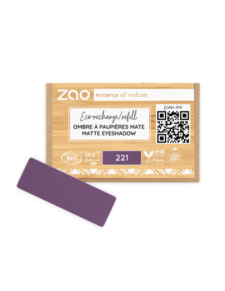 Recarga Sombra Mate 221 Prune - ZAO Make Up | EKIEKO