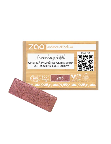Zao Recarga Sombra Ultra Shiny 285 Metal Rose | EKIEKO