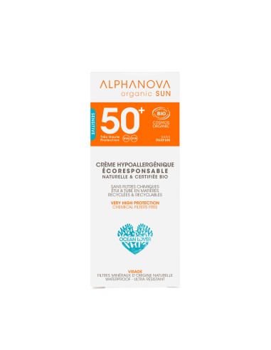 Protector Solar Facial Bio SPF50+ Hipoalergénico 50 g | EKIEKO
