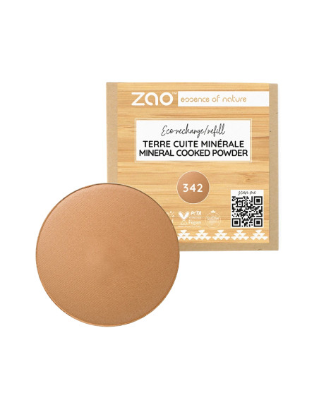 Zao Recarga Terracota Bio 342 Caramel Cuivré | EKIEKO