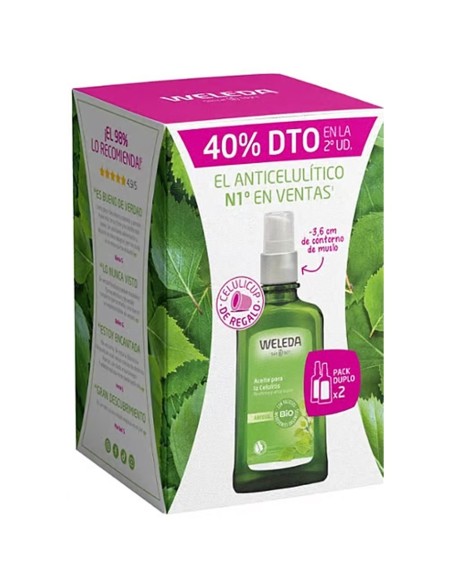 Pack Aceite Anticelulítico de Abedul Bio 2x100ml | Weleda