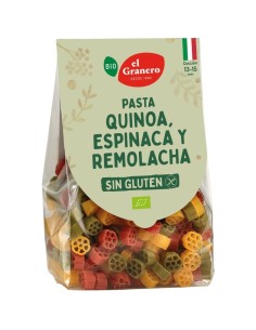 Dreifarbige glutenfreie Nudeln 250 g | El Granero Integral