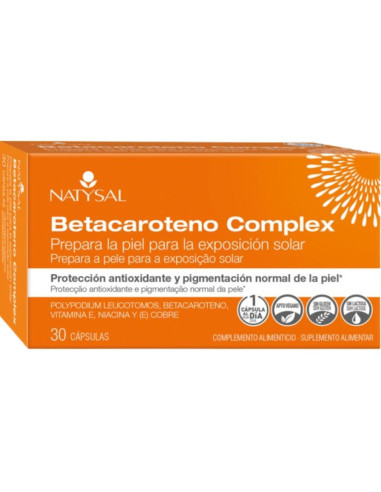 Betacaroteno Complex 30caps Natysal - Suplemento de betacaroteno | EKIEKO