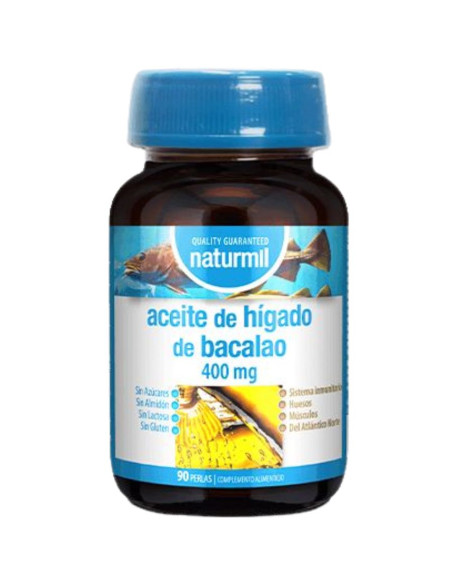 Aceite de Higado de Bacalao 400Mg 90 perlas Naturmil | EKIEKO
