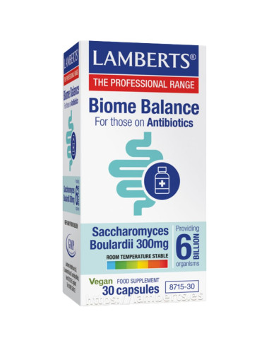 Biome Balance Antibiotics Vegan 30caps Lamberts - Complemento vegano para la microbiota | EKIEKO