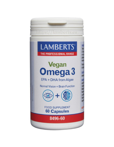 Omega 3 Vegan 60caps Lamberts | EKIEKO