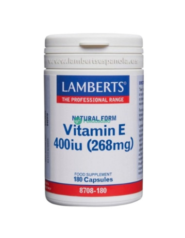 Vitamina e Natural 400 UI 180caps Lamberts 180caps Lamberts | EKIEKO