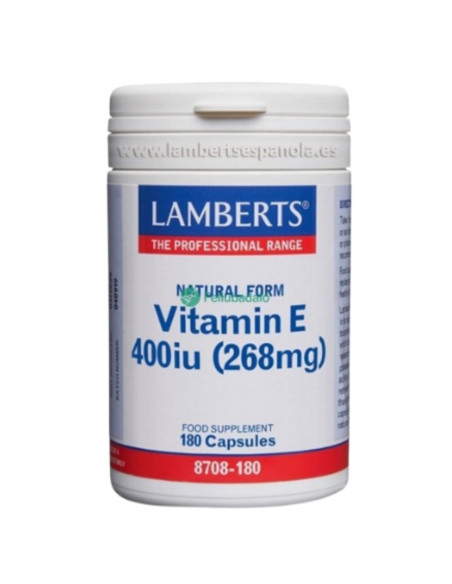 Vitamina e Natural 400 UI 180caps Lamberts 180caps Lamberts | EKIEKO