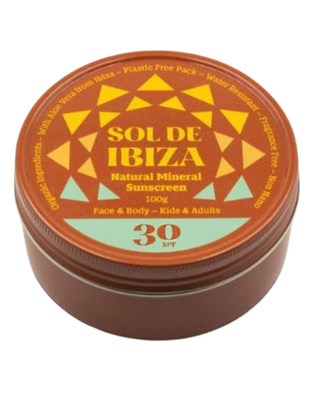 Crema Solar SPF30 100ml Sol De Ibiza - Protección solar mineral | EKIEKO