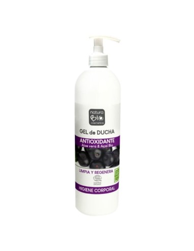 Antioxidant Aloe and Açai Shower Gel 740 ml | Naturabio Cosmetics