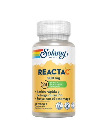 Reacta-C 500mg 60caps Solaray | EKIEKO