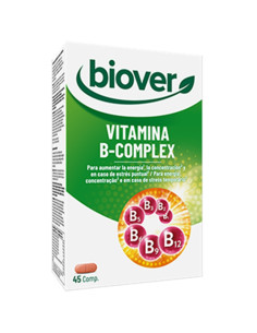 Vitamina-B Complex 45comp Biover - Complejo de Vitaminas B para energía y concentración | EKIEKO