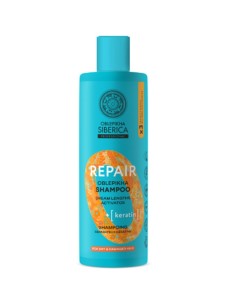 Champô Reparador de Queratina Vegana Oblepikha 400ml | Natura Siberica