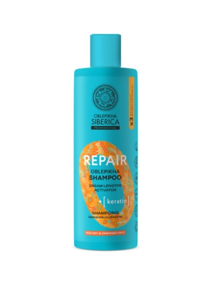 Champô Reparador de Queratina Vegana Oblepikha 400ml | Natura Siberica