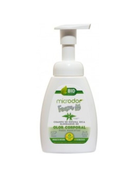Microdor Pet Odor Eliminator Ξηρό αφρώδες σαμπουάν για κατοικίδια 250 ml | Υγιεινή χωρίς νερό