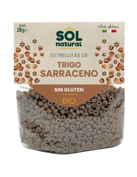 Estrelas de trigo sarraceno sem glúten 250 g | Solnatural