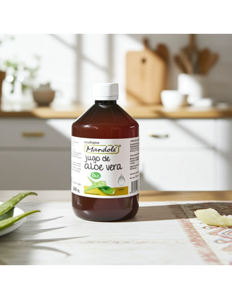 Aloe Vera Saft Ungefiltert Bio 500ml | Mandole