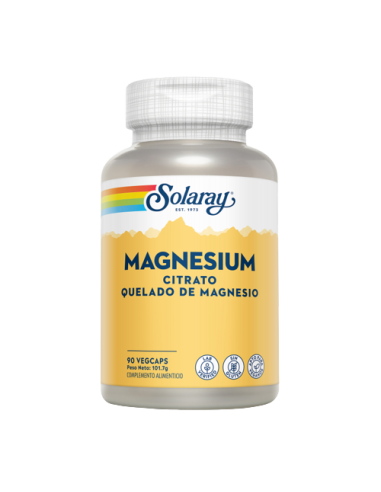 Magnesiumsitraatti kelaatti 90 kapselia : Solaray