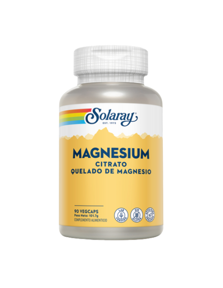 Magnesio citrato chelato 90 capsule : Solaray