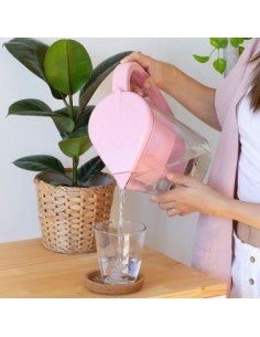Pichet rose solidaire à faible émission de magnésium filtrant l'eau dure | Alkanatur 2