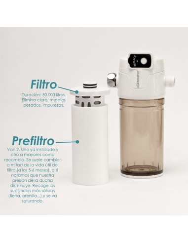 Préfiltre de douche remplaçable | Alkanatur