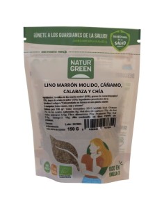 Semillas de Lino, Cáñamo, Calabaza y Chía Bio 150 g | NaturGreen