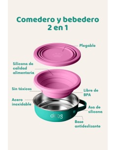 Taça portátil 2 em 1 para comida e água para cães | The Dog Life 2
