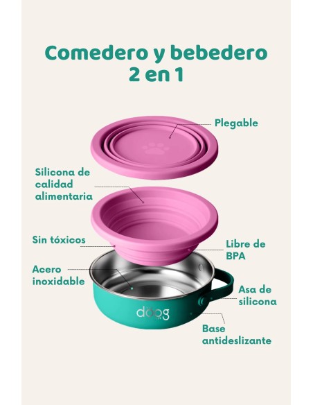 2-in-1 portable dog food and water bowl | The Dog Life