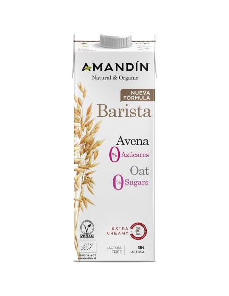 Barista Oat Drink 0% Sugars Organic Oat Drink 1 L | Amandin