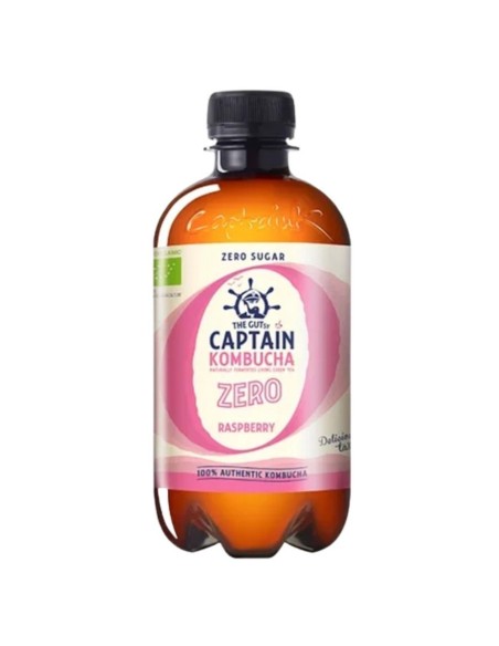 Vadelma Kombucha Tea Zero Bio 400ml | Captain Kombucha